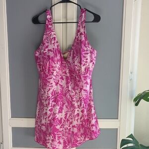 Swimsuits For All Pink Floral Women's Swimsuit